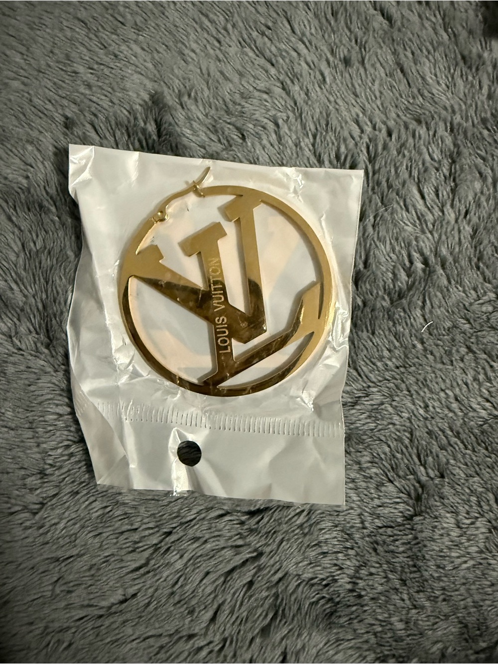 Louis Vuitton Gold Monogram Drop Earring